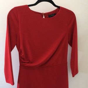Red Knit Sheath Dress